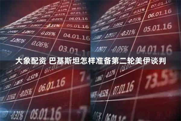 大象配资 巴基斯坦怎样准备第二轮美伊谈判